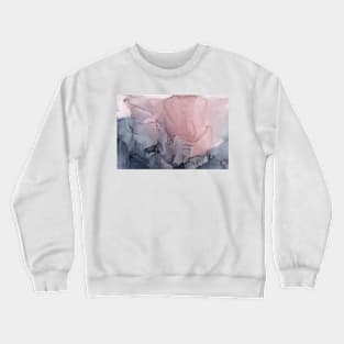 Blush and Gray Flowing Ombre Abstract 1 Crewneck Sweatshirt